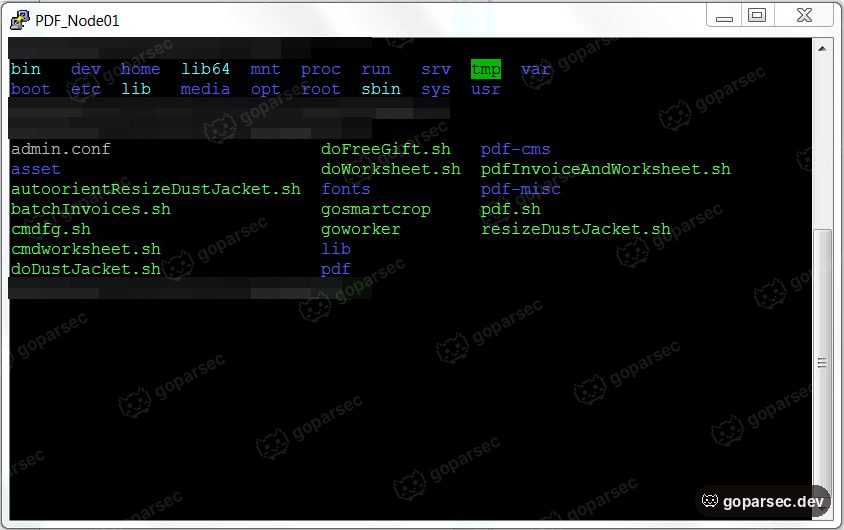 The programs on the PDF server: one script per print product